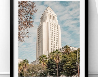 Los Angeles City Hall Print, Art Deco Decor, Los Angeles, California Wall Art, Architecture Photography, Mausoleum of Mausolus
