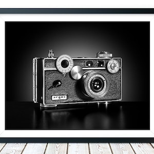 Vintage Camera Print, Retro Camera Decor, Camera Wall Art, Argus C3 Rangefinder