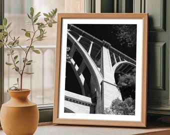 Colorado Street Bridge Pasadena California Historic Los Angeles Fine Art Architecture Photography Art Print Poster Art Wall Decor