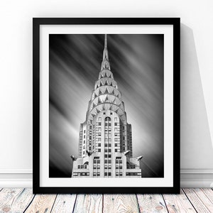 Chrysler Building Print, Black and White New York Photography, NYC Art, Art Deco Architecture, Fine Art Manhattan Wall Decor