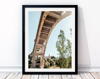 Colorado Street Bridge Print, Pasadena California Architecture Wall Art, Art Deco Decor