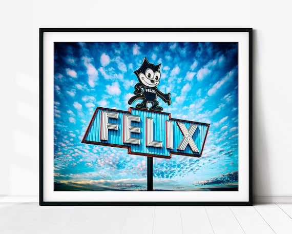 Felix the Cat Chevrolet Neon Sign Vintage Retro Mid Century Modern