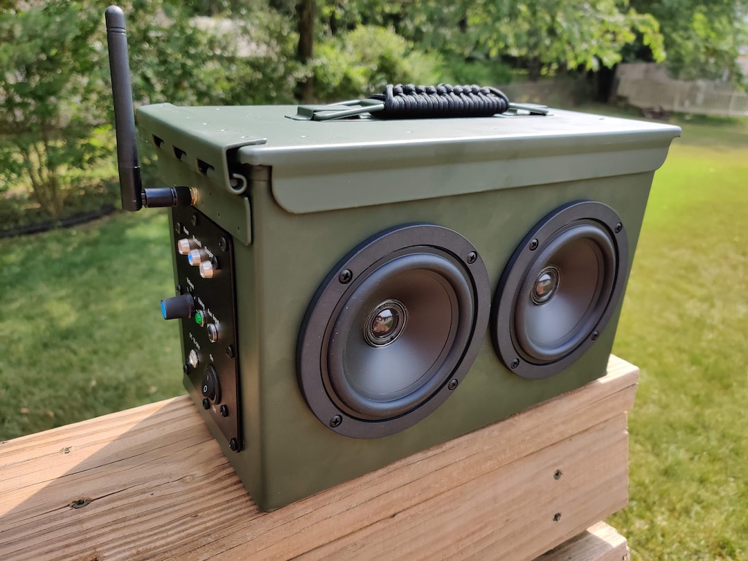 Theboomcrate 50. Cal Ammo Can Bluetooth Speaker Etsy