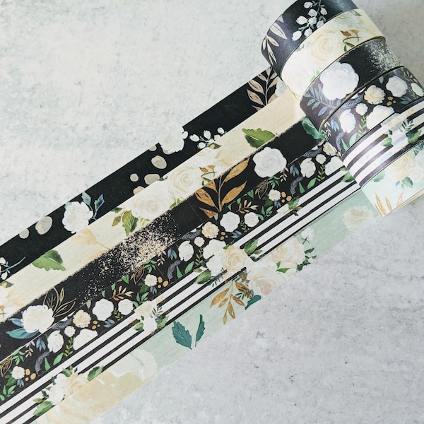 6 Rolls of Floral Washi Tape