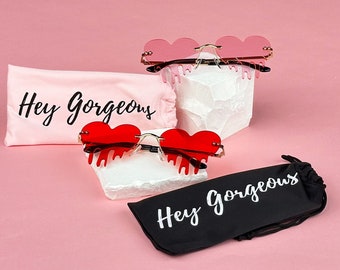 Melting Hearts Sunglasses | Bridal Shower | Heart Shaped Glasses | Galentines | Valentines & Christmas | Bridesmaid Gifts