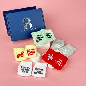 Baby Shower Gift Funny Baby Socks Baby Socks with grip Gender Neutral Gift Easter Gift Baby Clothes Baby Gift Set New Baby