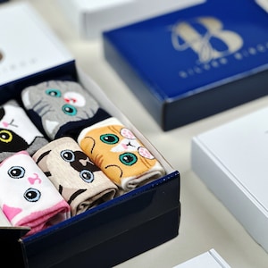 Gift Box for Cat Lover | Cat Socks For Women | Cat Mom | Cat Socks | Friendship Birthday Box For Cat Mom | Cat Gifts for Women | Christmas