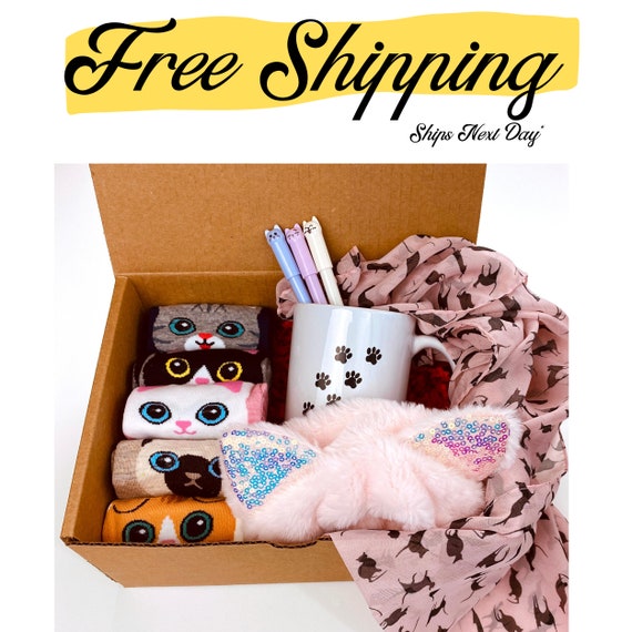 Cat Lovers Gift Box Cat themed gift for woman Christmas Etsy