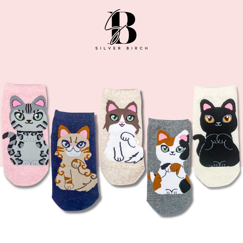 Gift Box for Cat Lover Cat Socks for Women Cat Mom Cat Etsy