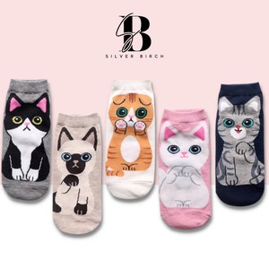 Gift Box for Cat Lover Cat Socks For Women Cat Mom Cat Socks Friendship Birthday Box For Cat Mom Cat Gifts for Women Christmas Classic Cat Socks