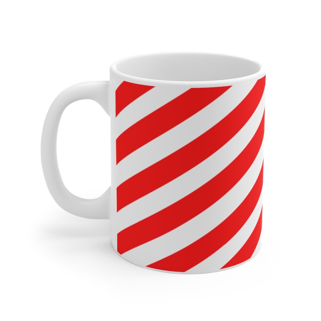 Candy Cane Mug Red and White Mugs Coffee Mug Gifts for Etsy