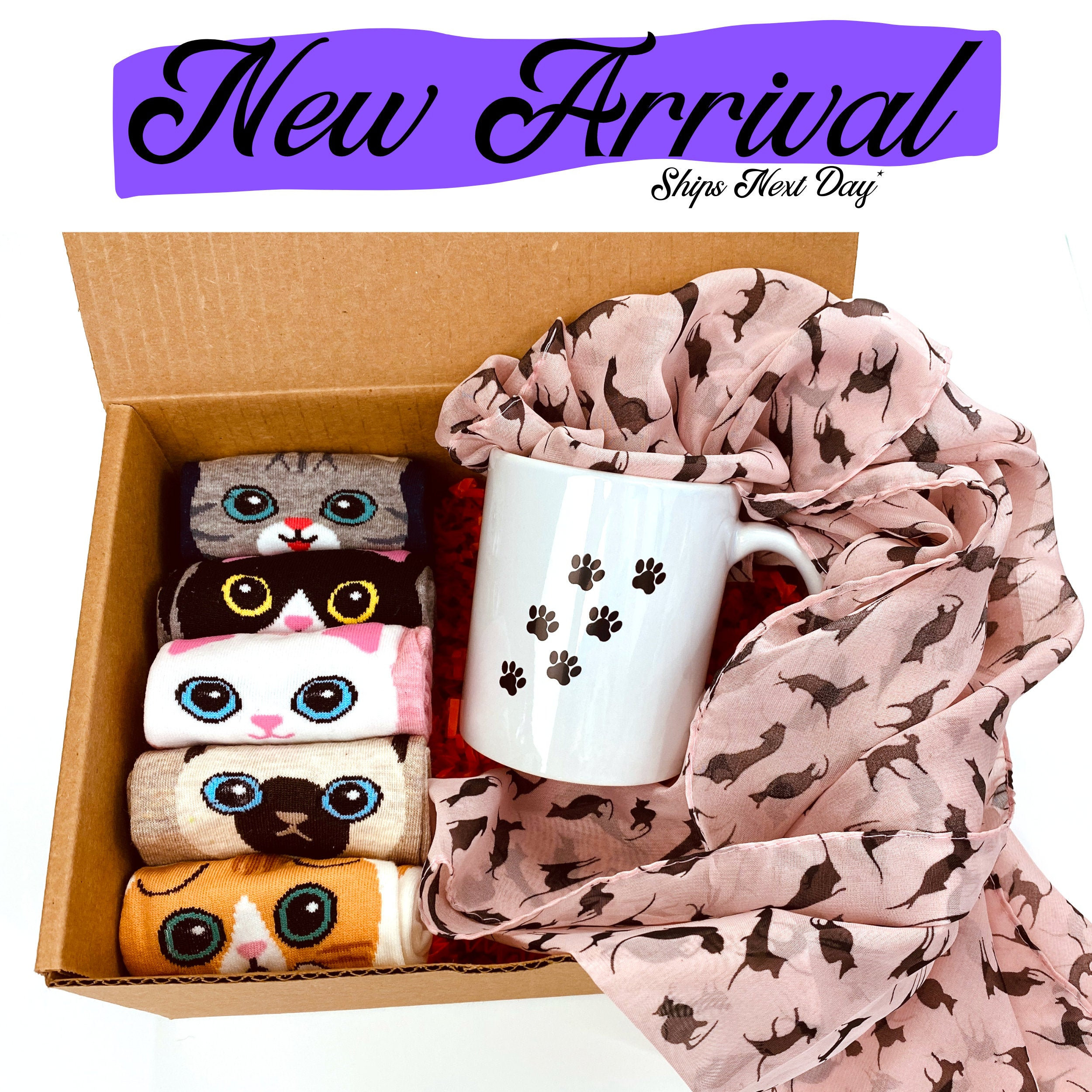 Cat Lovers Gift Box Cat theme gift for woman Valentines Etsy