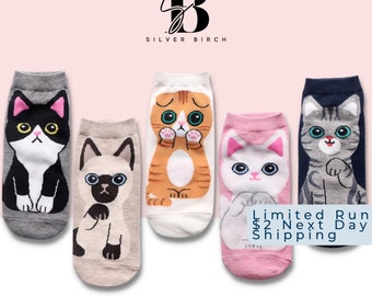 2 DOLLAR SHIPPING Gift for Cat Lover | Cat Socks For Women | Cat Mom | Cat Socks | Friendship Birthday Box For Cat Mom | Cat Gifts for Women