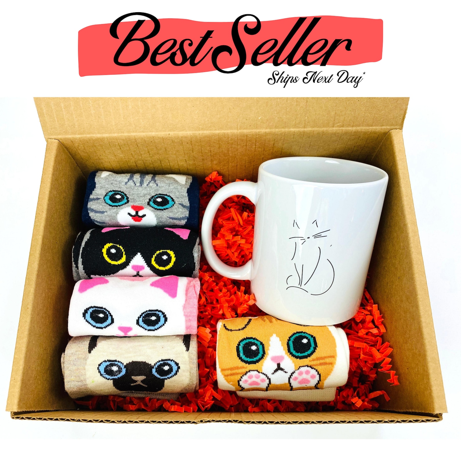 Cat Lovers Gift Box Cat theme gift for woman Christmas Etsy