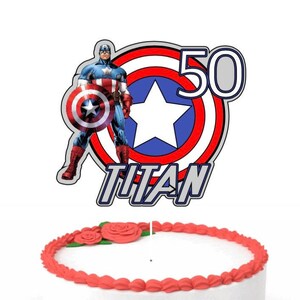 Details about Handmade Captain America set Personalised Edible Cake Topper Details about Handmade Captain America set Personalised Edible Cake Topper