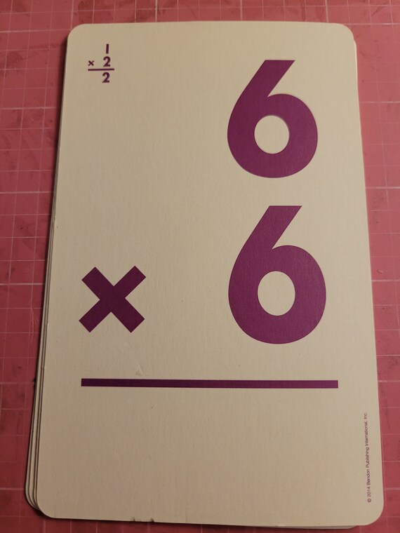 Vintage math flash cards Etsy