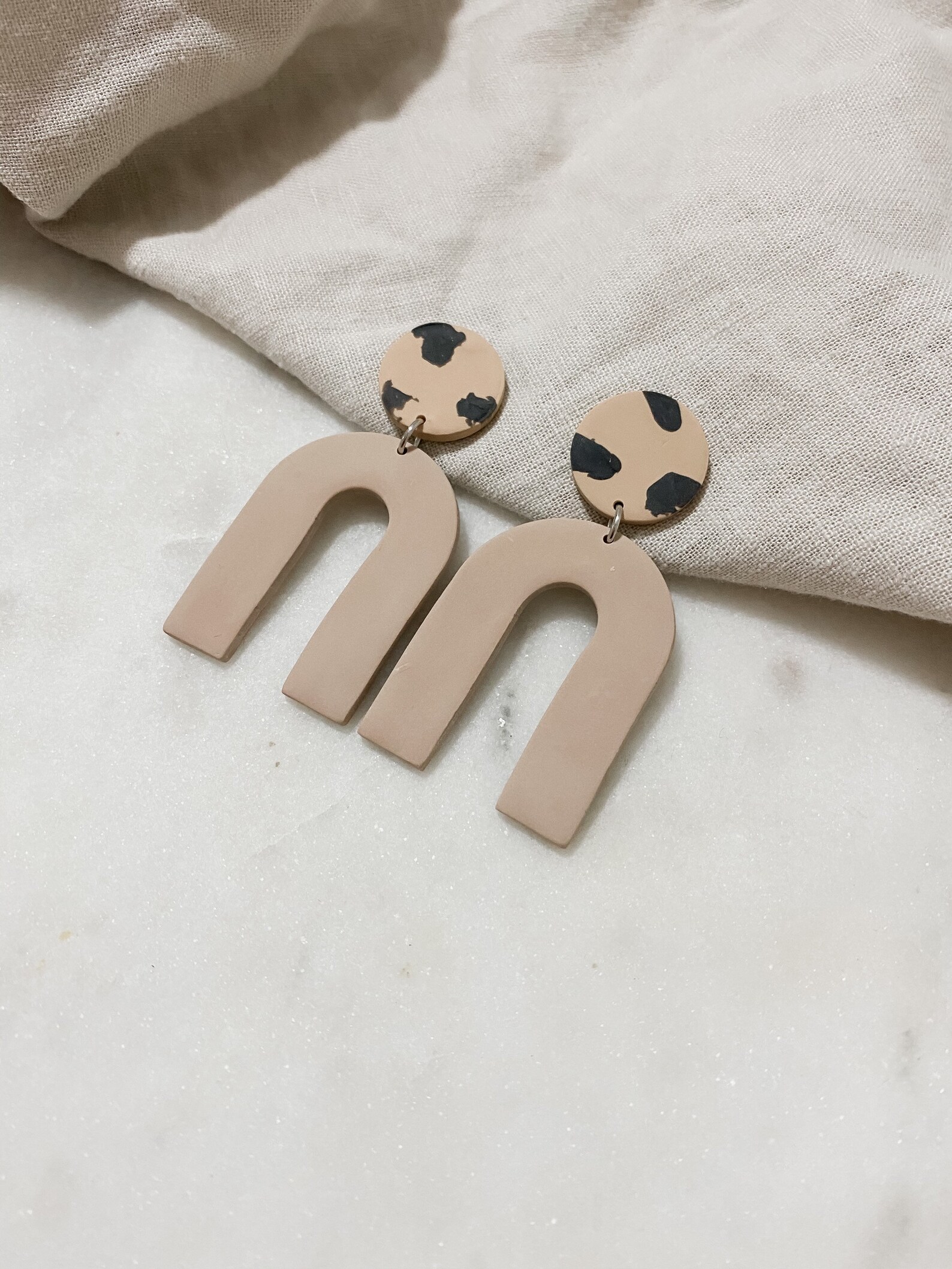 Leinen und Leopard zwei getönte Bögen Handgemachte Polymer | Etsy