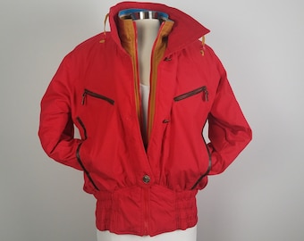 90's Vintage Ski Jacket by Be in the Current Seen Red Coat Women's Size Small