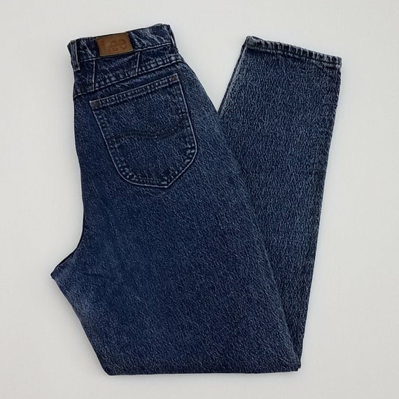 80's Vintage Stonewash Blue Denim Jeans by Lee La… - image 1