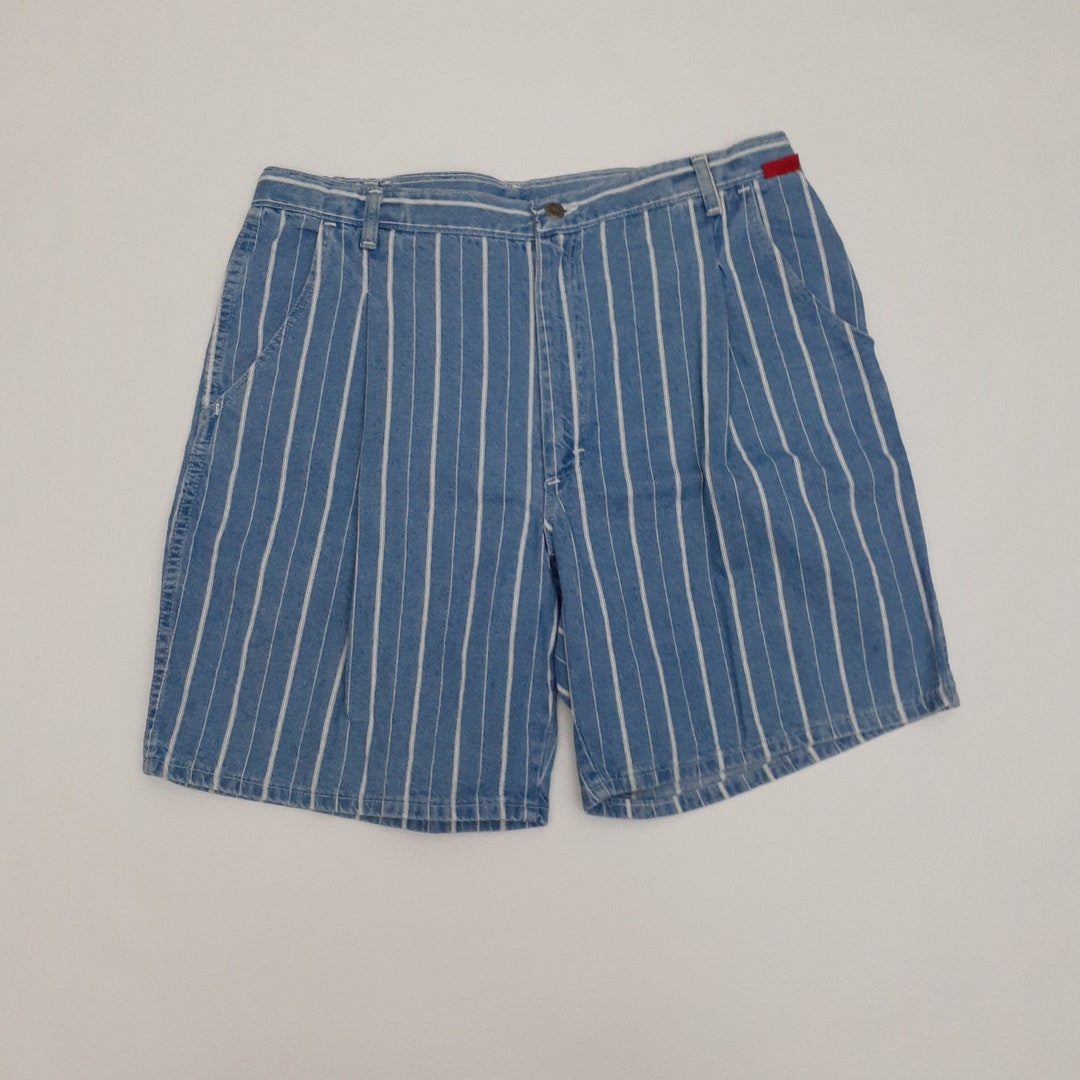 90s Stripe Denim Shorts