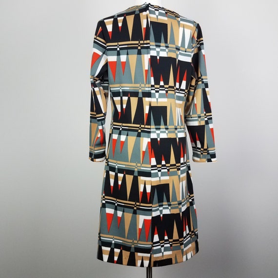 60's Vintage Mod Geometric Shift Dress by Sears F… - image 8