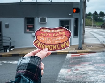 Fairmont, West Virginia: Hotdog Holographic Sticker