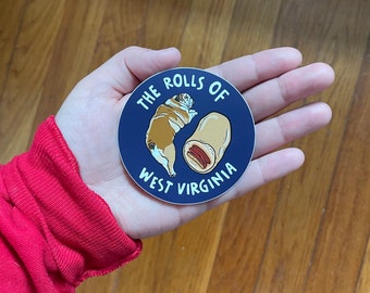 The Rolls of West Virginia Jim Justice Baby Dog & Pepperoni Roll Sticker