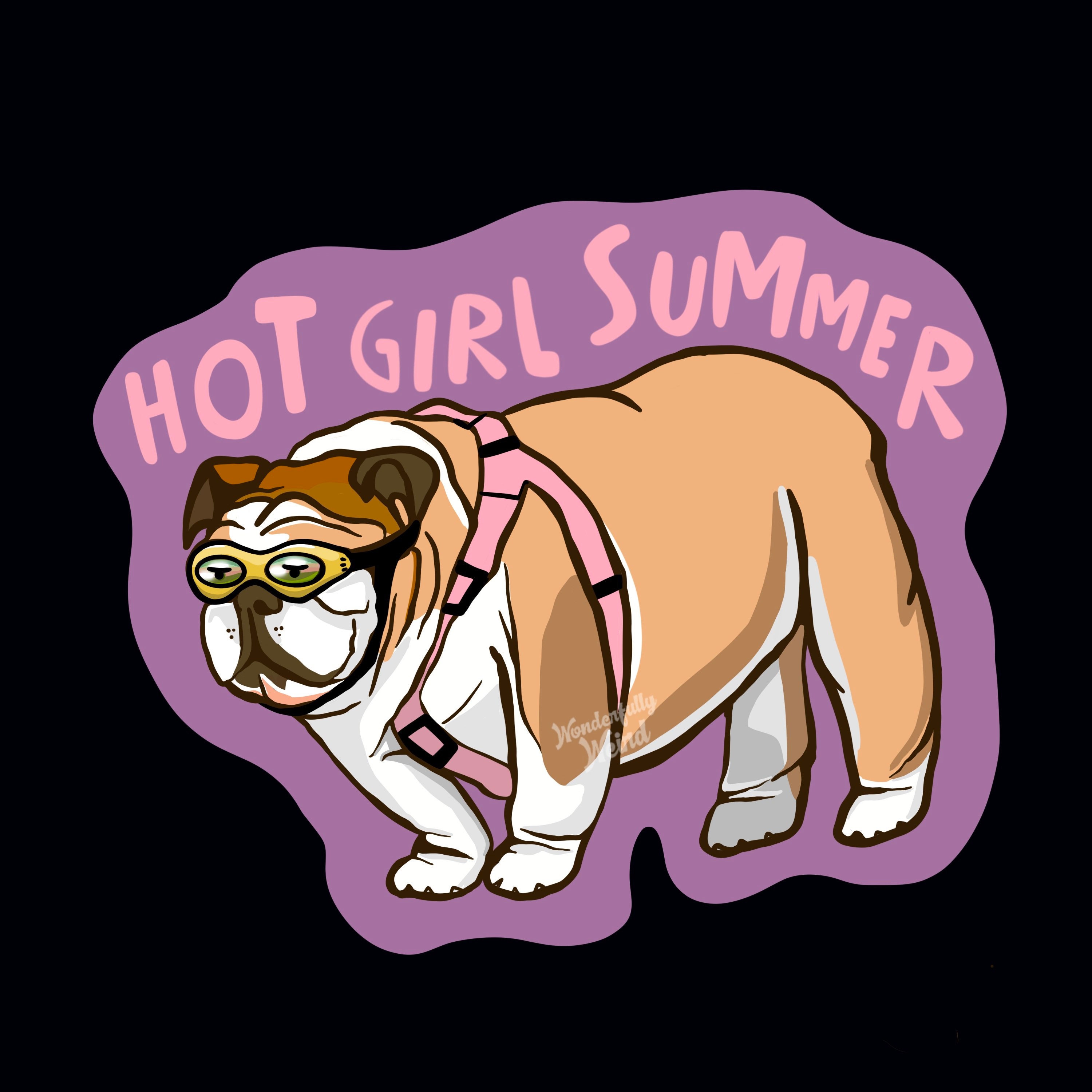 Hot Girl Summer Goggle-Wearing Jim Justice Baby Dog Sticker