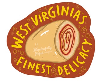 West Virginia’s Finest Delicacy Pepperoni Roll Sticker