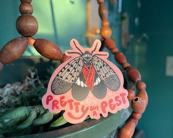 Lantern Fly “Pretty But A Pest” Sticker