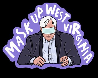 Jim Justice “Mask Up, West Virginia” Sticker