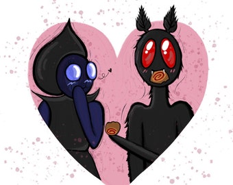 Mothman <3 Flatwoods Monster Sticker