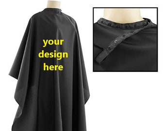 Custom embroidered salon cape