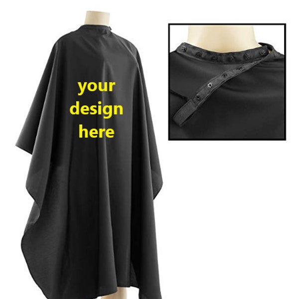 Custom embroidered salon cape