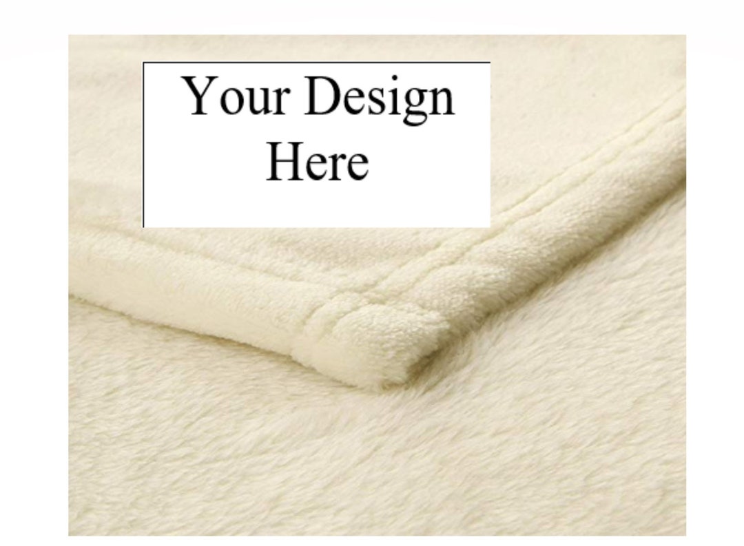 Fully Customized Embroidered Microfiber Throw Blankets Etsy