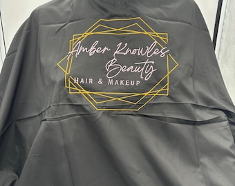 Custom embroidered salon stylist barber cape