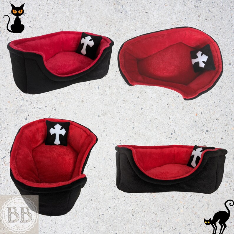 The Cat Cosy Coffin Luxury Halloween Coffin Bed for Cats and Etsy