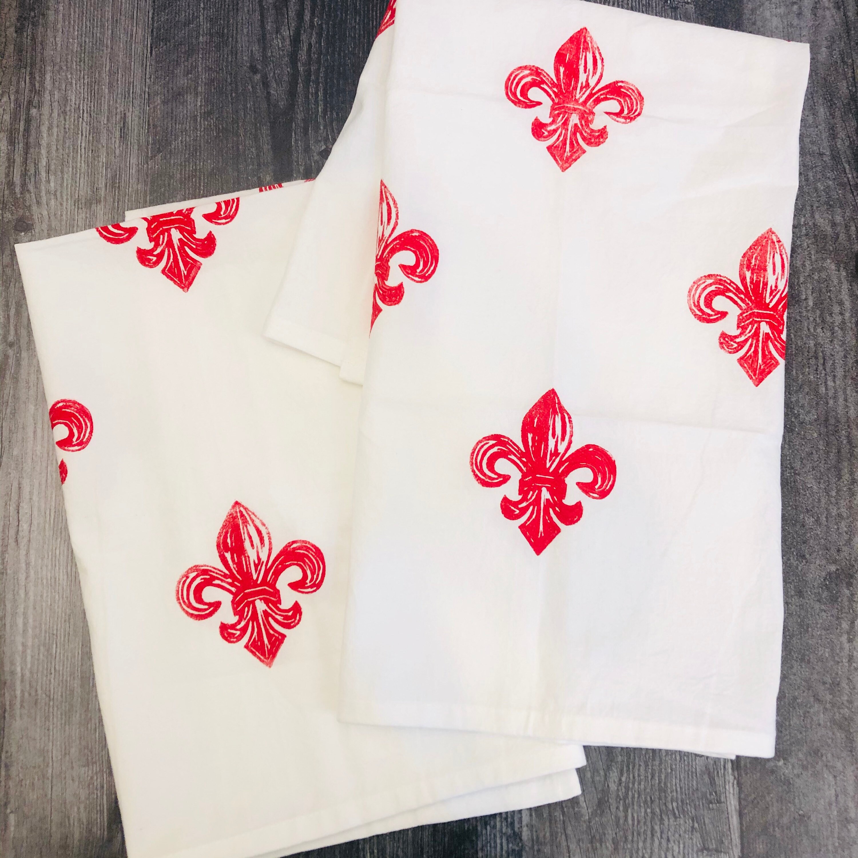 Toallas de té Fleur de Lis toallas de cocina 100% algodón | Etsy