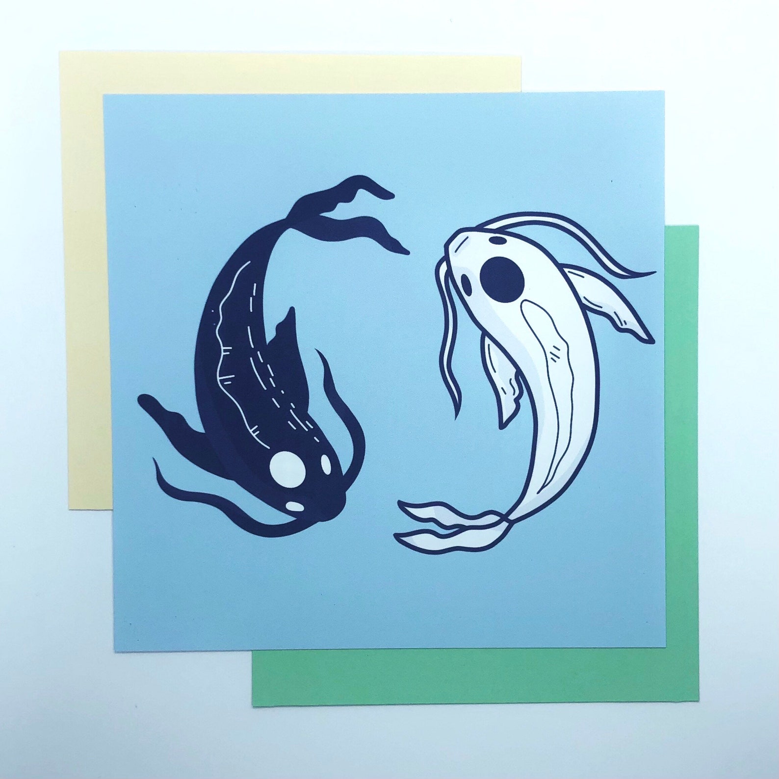 Koi Fish Art Print Tui And La Art Print Avatar The Last Etsy