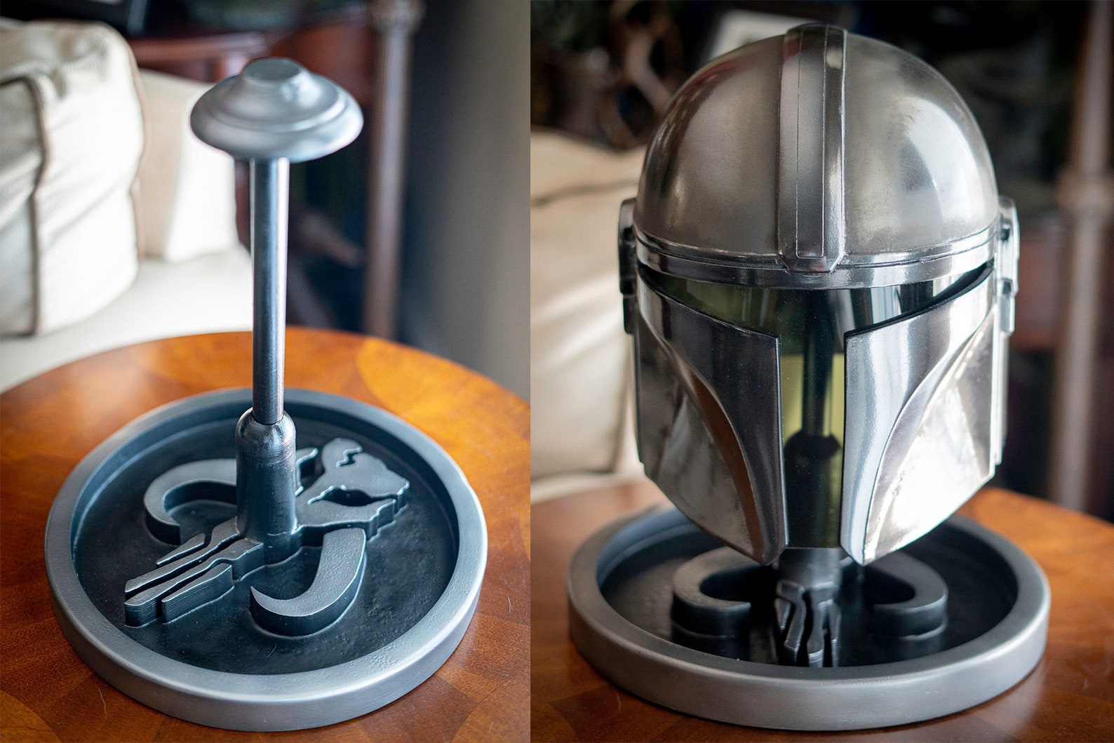 The Mandalorian Helmet Stand Etsy