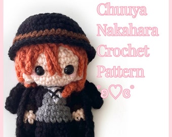 Chuuya Nakahara Amigurumi Crochet Doll Pattern
