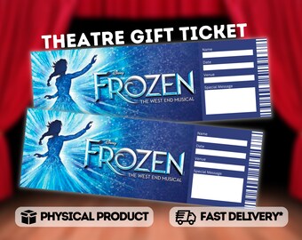 Frozen Musical Theatre Ticket - Surprise Reveal, Gift Card, West End Shows, Souvenir Memorabilia