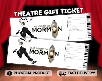 The Book of Mormon Musical Theatre Ticket - Surprise Reveal, Gift Card, West End Shows, Souvenir, Memorabilia