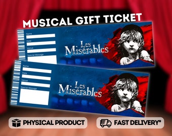 Les Miserables Musical Theatre Ticket - Surprise Reveal, Gift Card, West End Shows