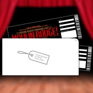 Moulin Rouge Musical Theatre Ticket Surprise Reveal, Gift Card, West End Shows, Souvenir Memorabilia image 5