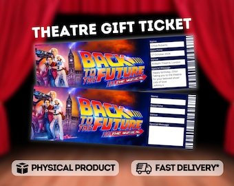 Back to the Future Musical Theatre Ticket - Surprise Reveal, Gift Card, West End Shows, Souvenir Memorabilia