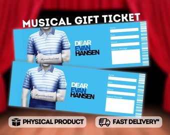 Dear Evan Hansen Musical Theatre Ticket - Surprise Reveal, Gift Card, West End Shows