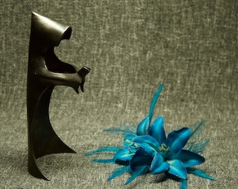 Monk figure | Hand forged in steel | home decor | Metal Art | Ideal gift