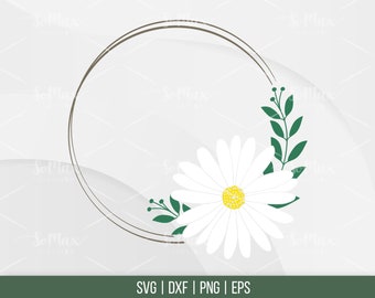 Download Daisy Wreath Svg Etsy