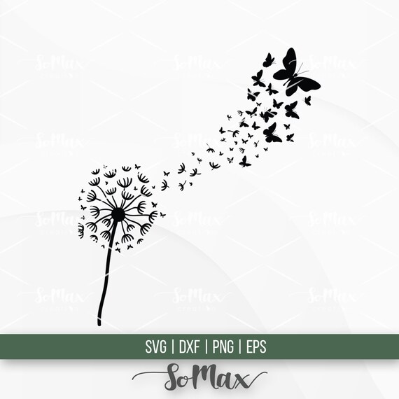 Download Dandelion Svg Butterfly Svg Flower Svg Etsy